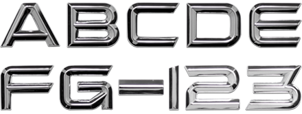 Elektroplate 3D Custom Chrome Emblem, R Symbol, Letter R Emblem R-CHR -  Advance Auto Parts