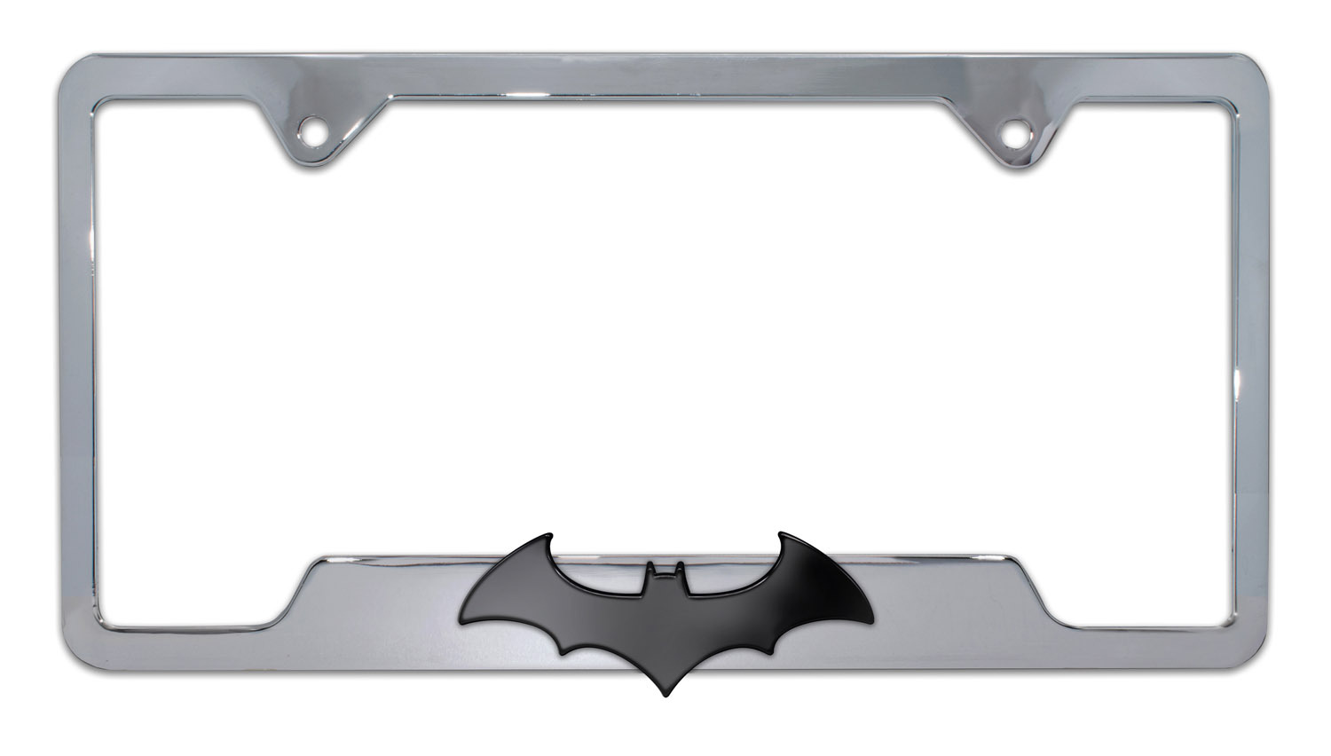 WHITE BATMAN License Plate Frame