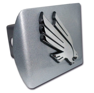 Shiny Chrome Hitch Cover Eagle with North Texas University of North Texas